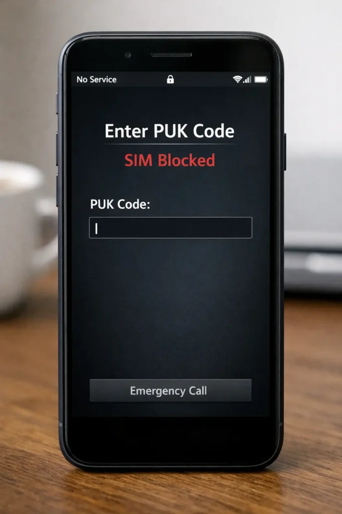 SIM lock password forgot