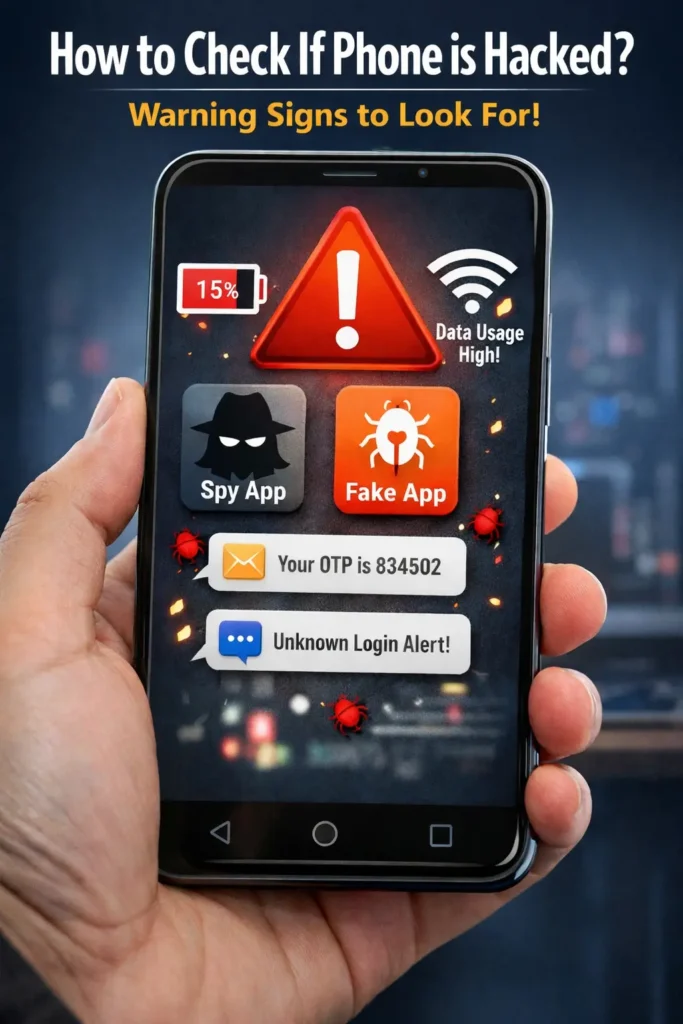 how to check if phone is hacked warning signs